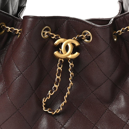 Chanel Caviar Quilted Small Chanel 25 Handbag Dark Brown