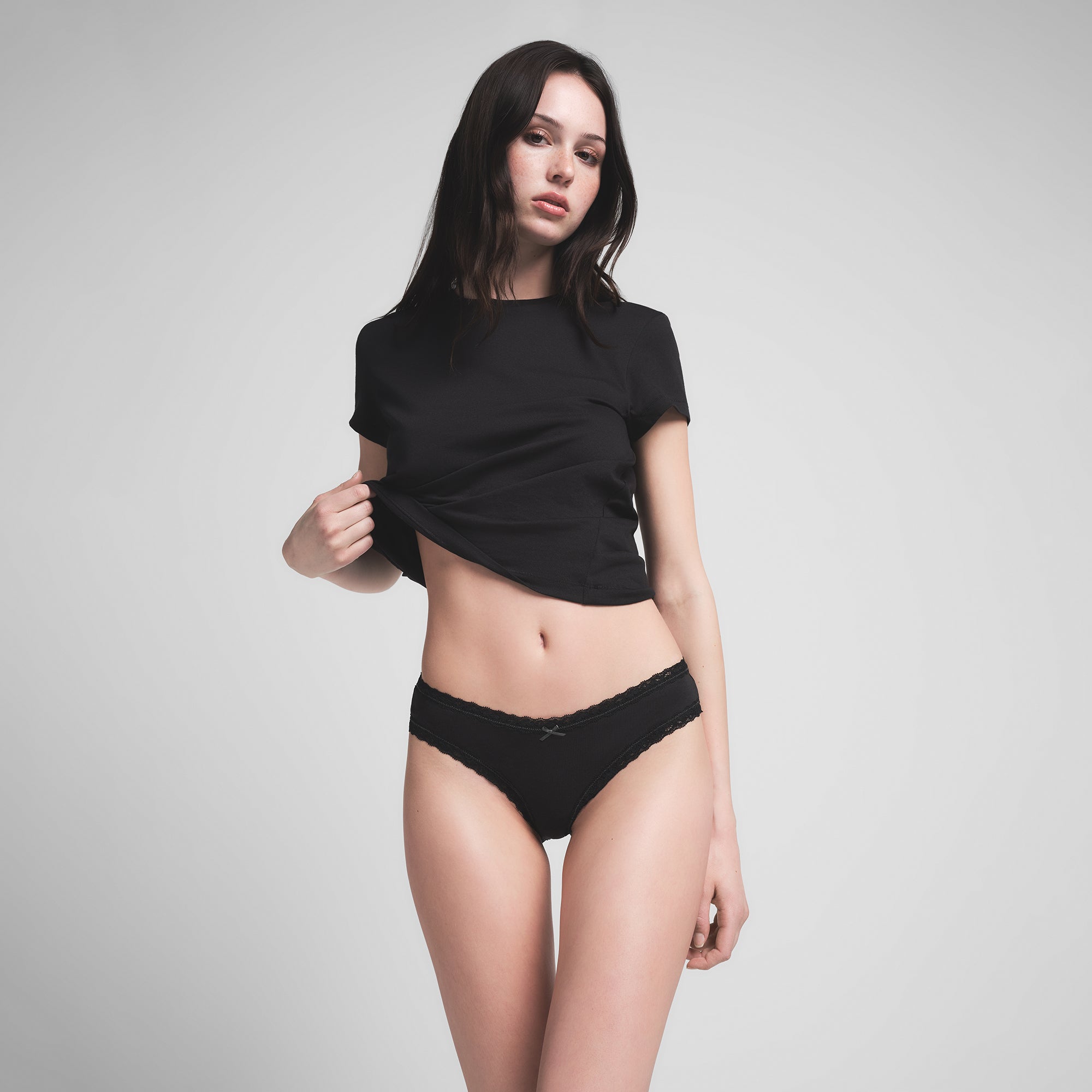 Lightweight Cotton Lace Brief