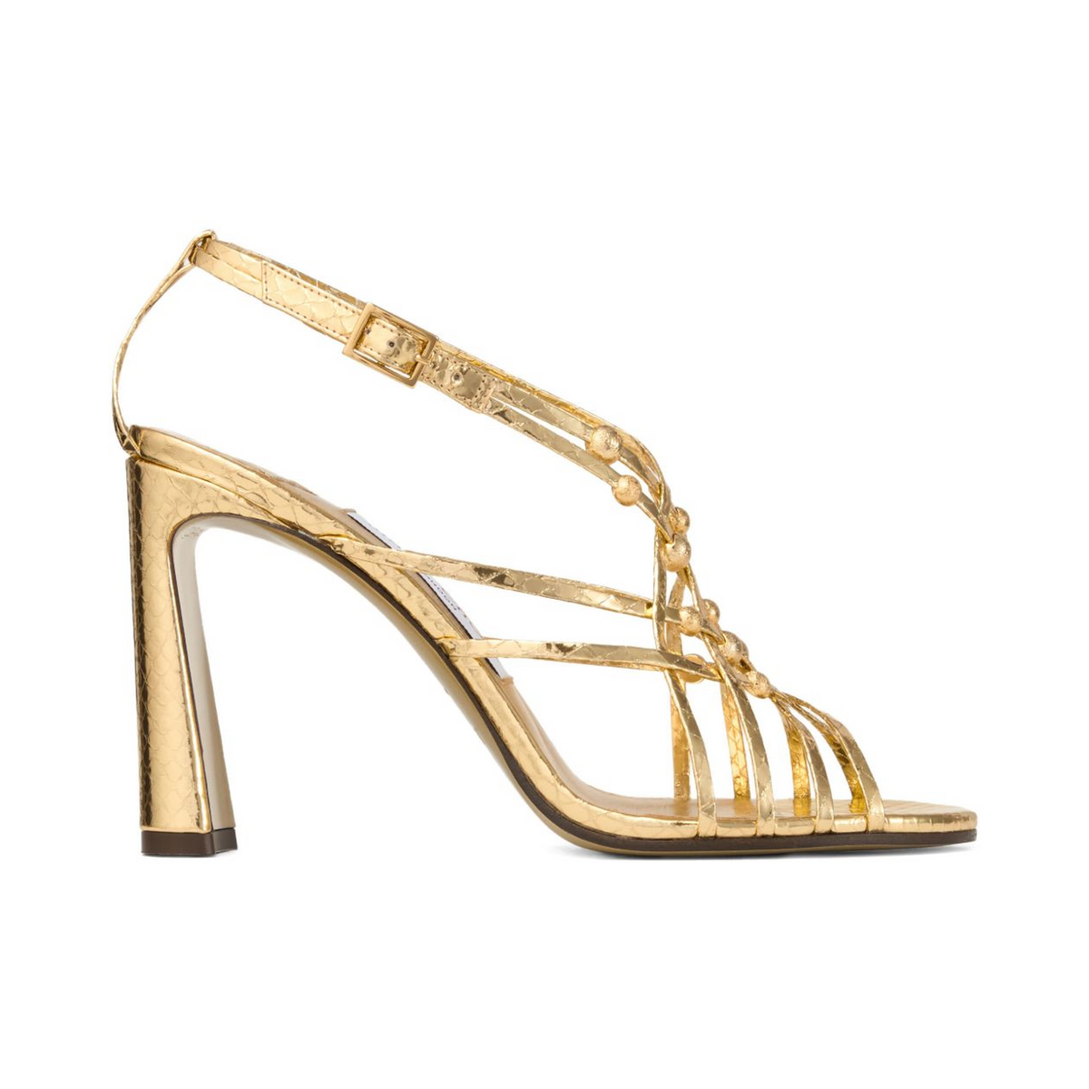 90mm leather heeled sandals