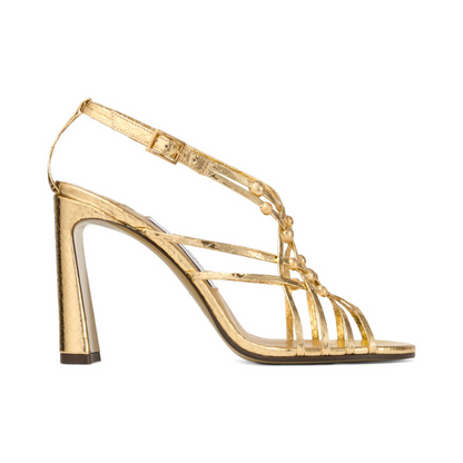 90mm leather heeled sandals