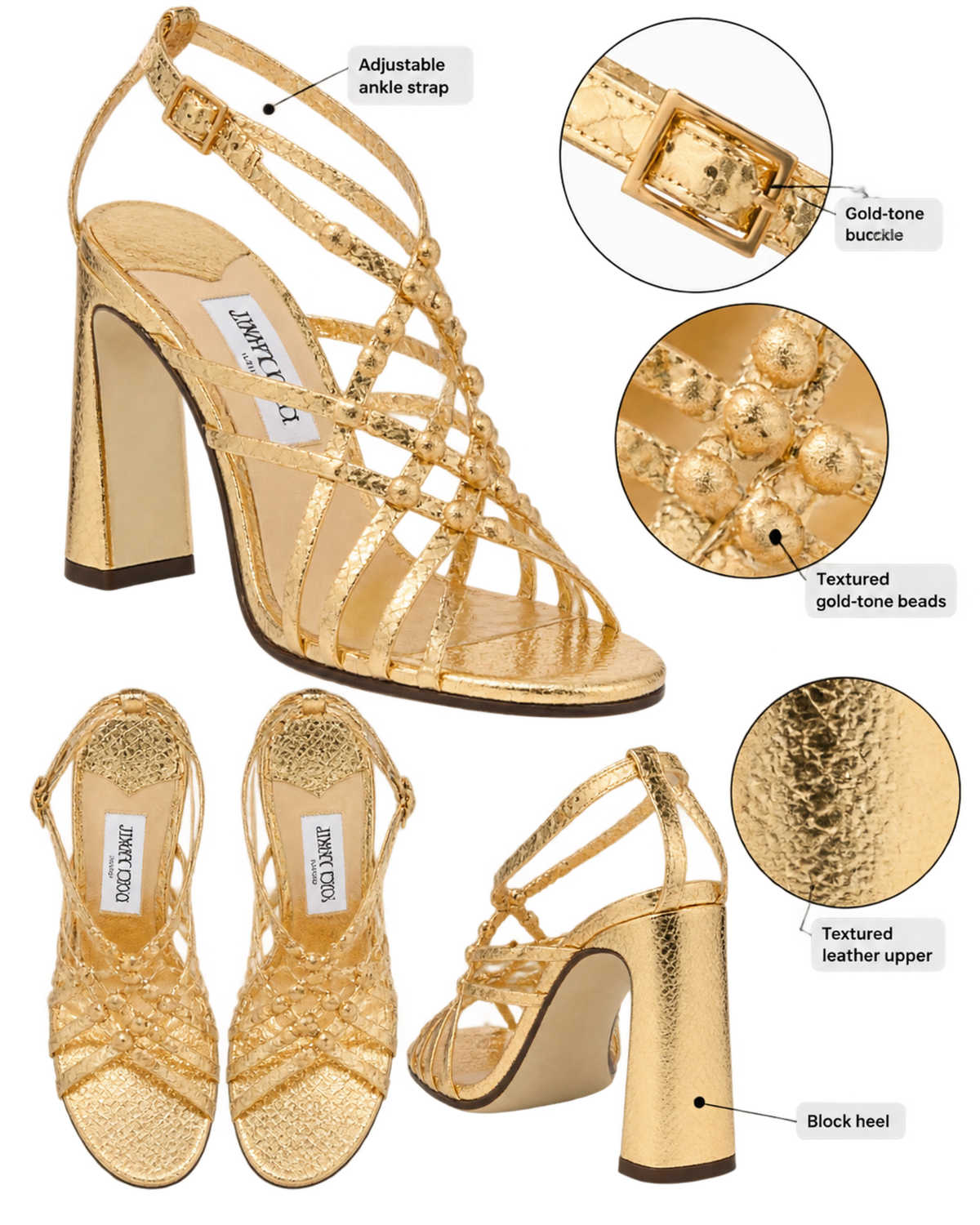90mm leather heeled sandals