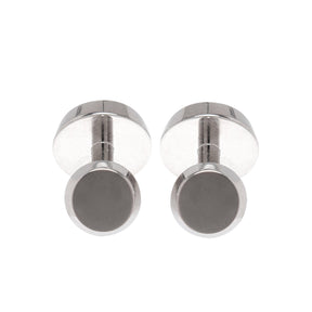 Men's Simony Polished Silver-Tone Cufflinks
