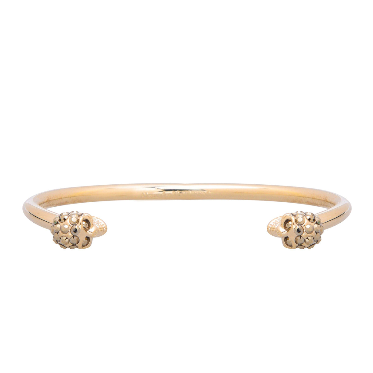 Thin Twin Skull Crystal Bracelet