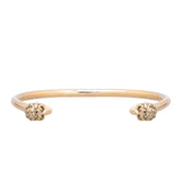 Thin Twin Skull Crystal Bracelet