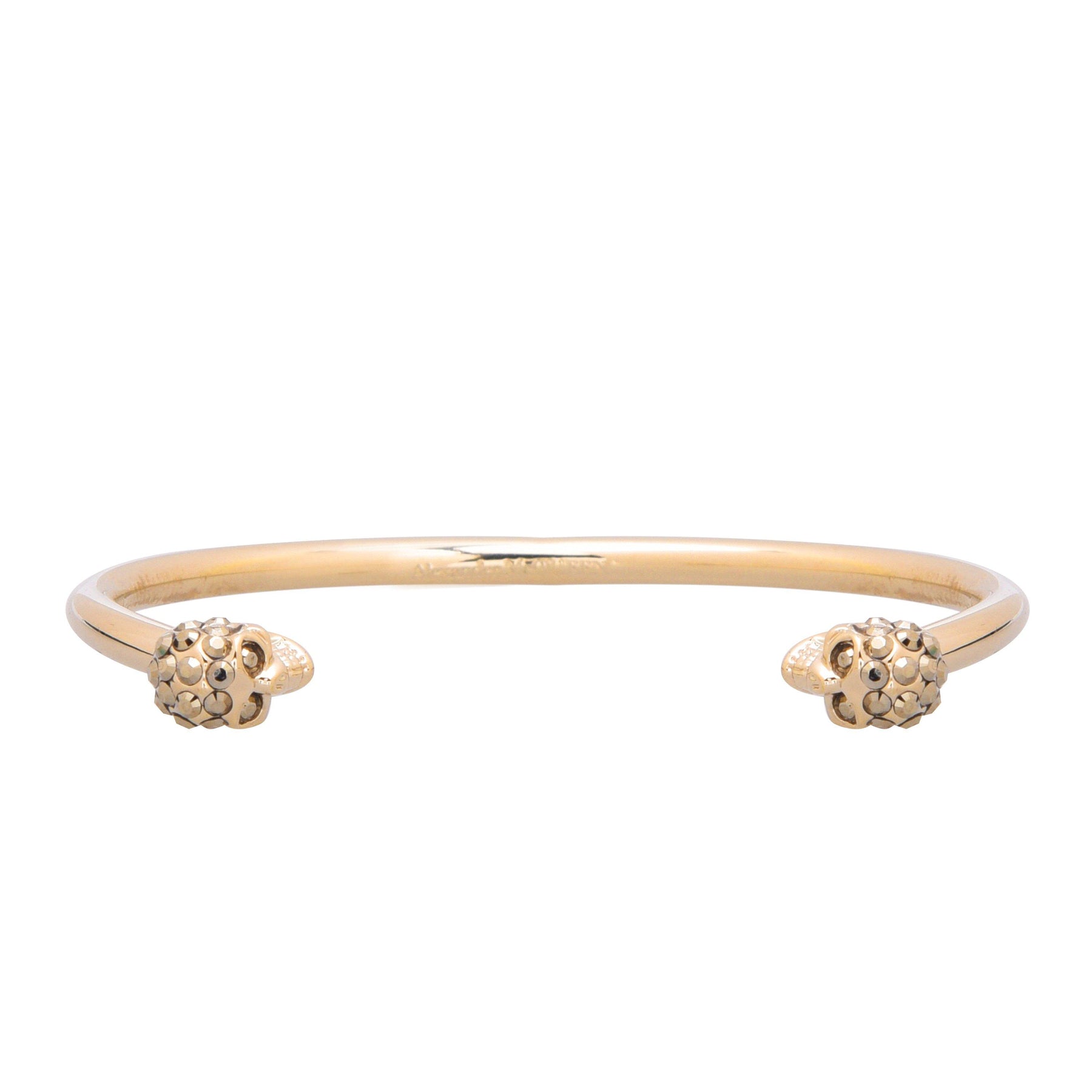 Thin Twin Skull Crystal Bracelet