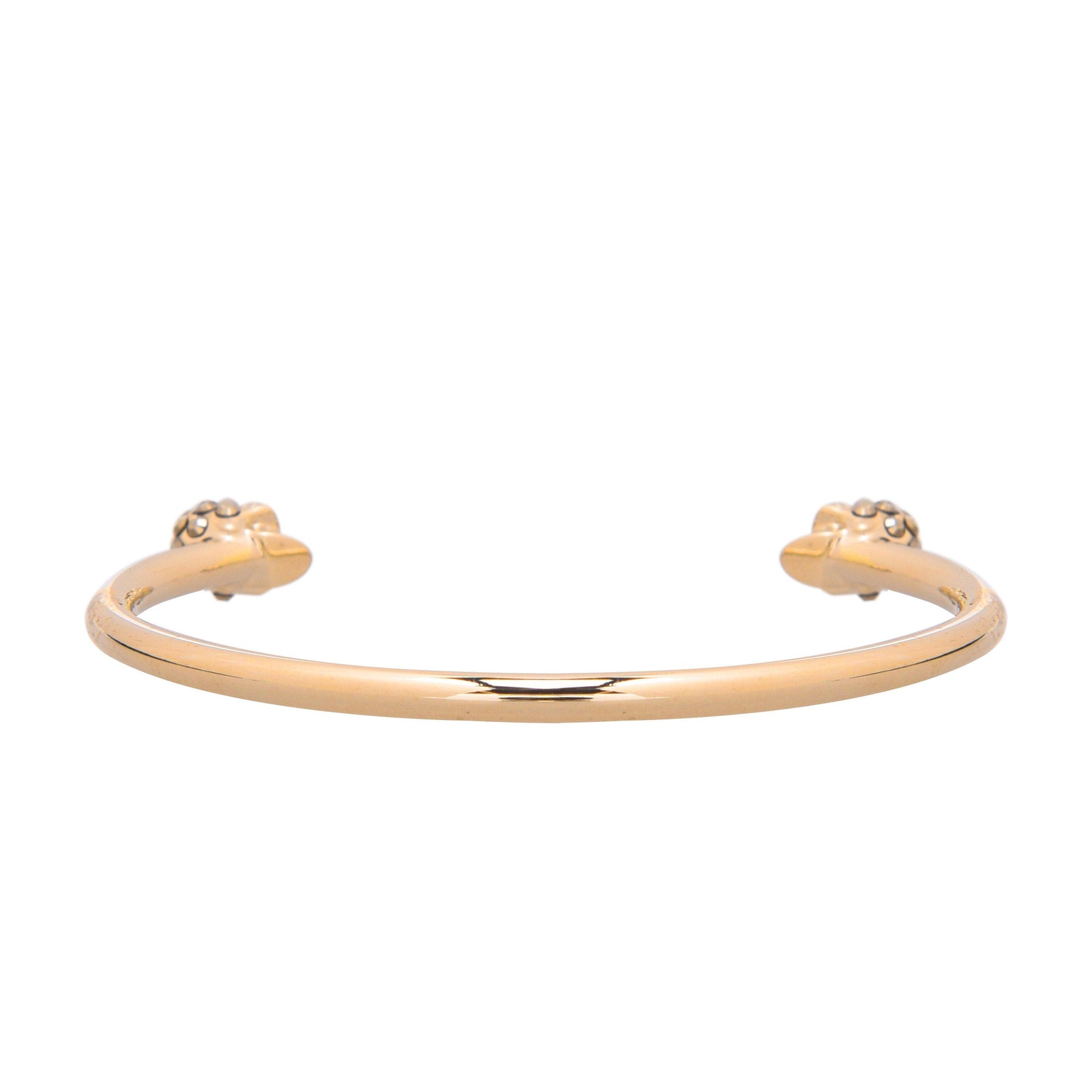 Thin Twin Skull Crystal Bracelet