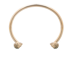 Thin Twin Skull Crystal Bracelet