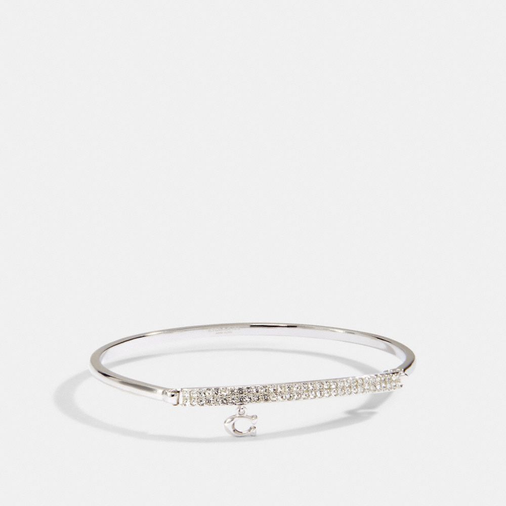 Signature Pave Bar Hinged Bangle