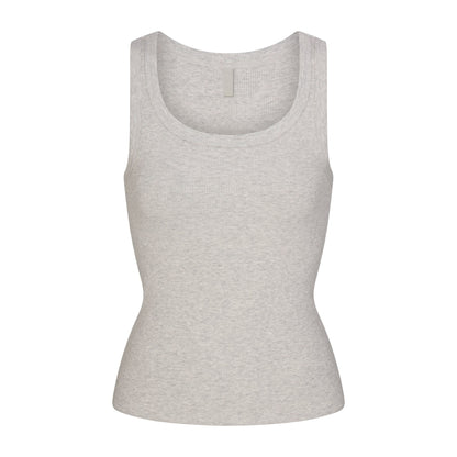 Cotton Rib Scoop Neck Tank