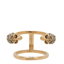 Skull Brass Double Ring