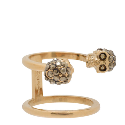 Skull Brass Double Ring