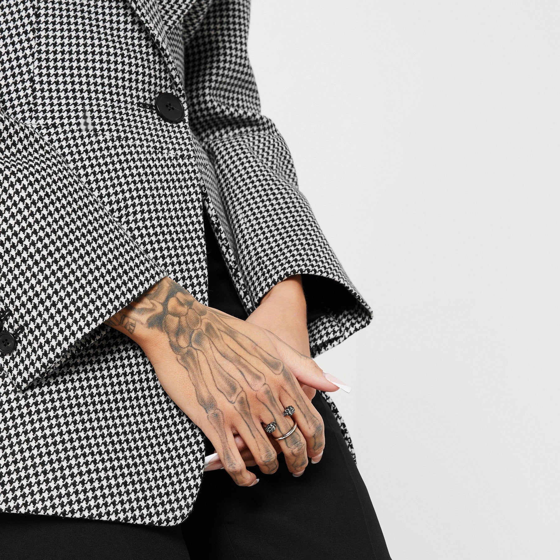 Women's Skull Brass Double Ring