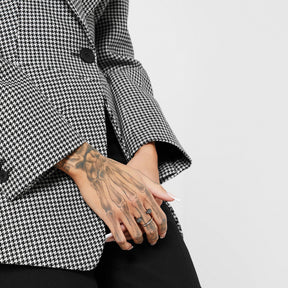 Women's Skull Brass Double Ring