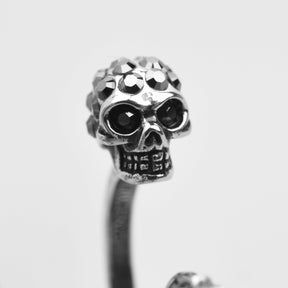 Women's Skull Brass Double Ring
