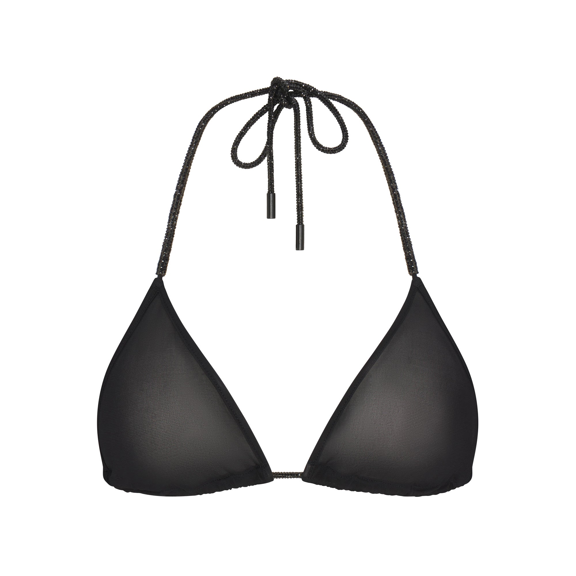 Rhinestone Knit Triangle Bralette