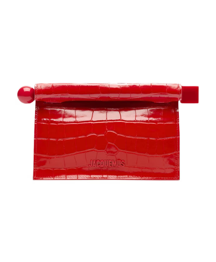 Red Crocodile Leather Bag