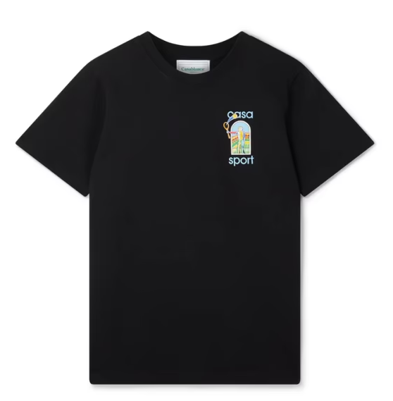 Casablanca Colorful Artistic T-Shirt Black