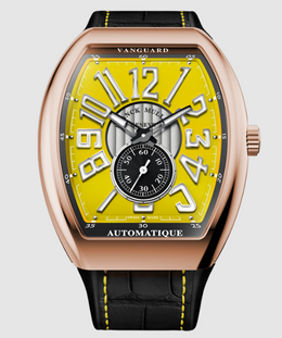Franck Muller Vanguard Slim Vintage Yellow Dial