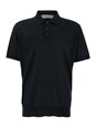 Golden goose Black Polo with Short Sleeves and Ribbed Hem in Virgin Wool Man