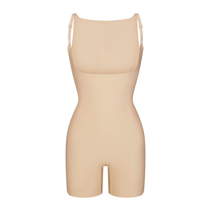 Skims Body Core Sculpt Back Smoothing Open Bust Mid Thigh Bodysuit