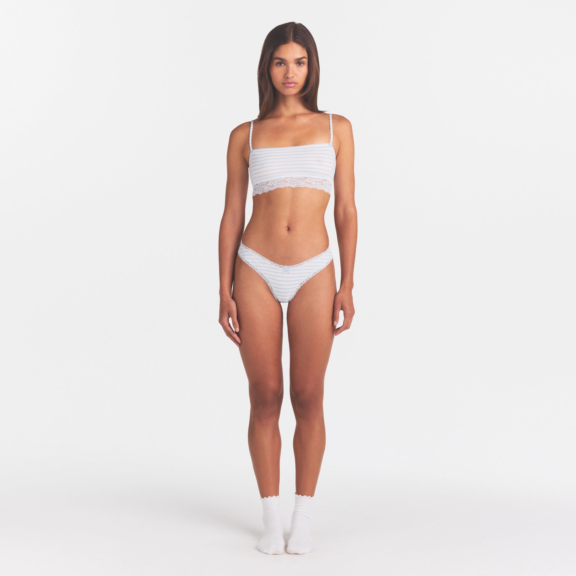Lightweight Cotton Lace Thong