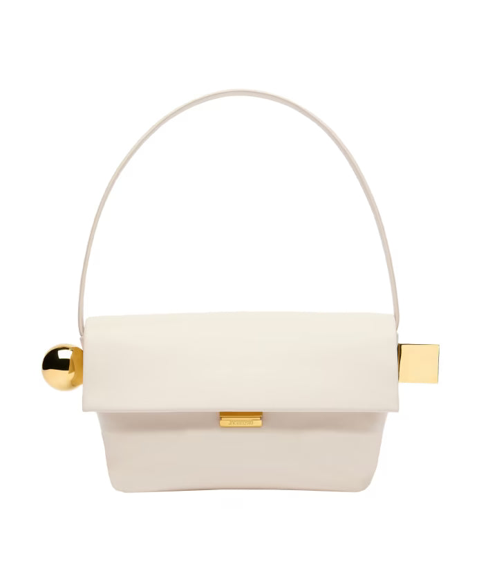 White Lambskin Crossbody Bag