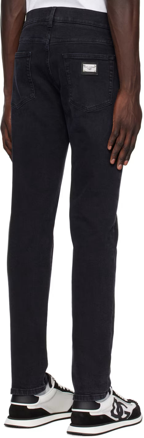 Dolce&Gabbana Black Slim-Fit Stretch Jeans