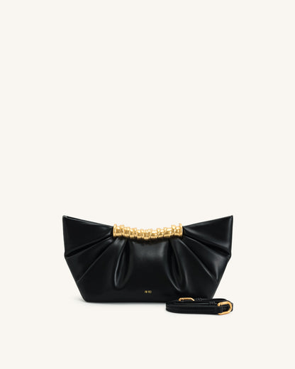 Leia Pleated Clutch - White