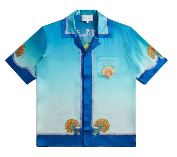 Casablanca Cuban Collar Short Sleeve Shirt