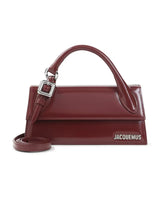 Red Leather Handbag with Adjustable Strap