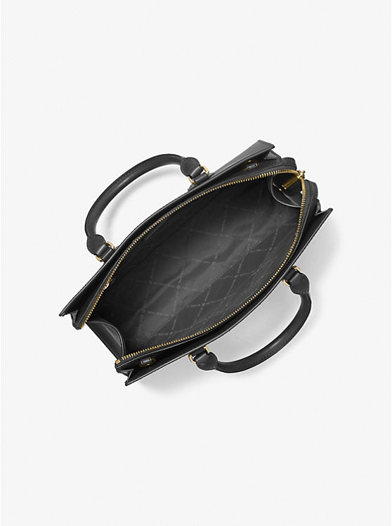 Sheila Medium Faux Saffiano Leather Satchel