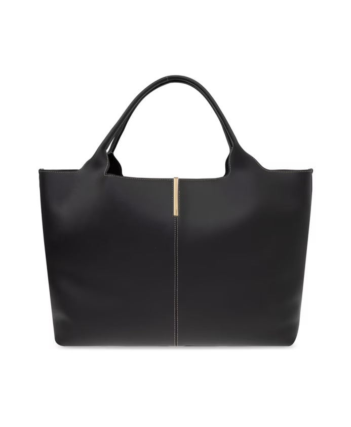 Black Tote Bag with Magnetic Fastening