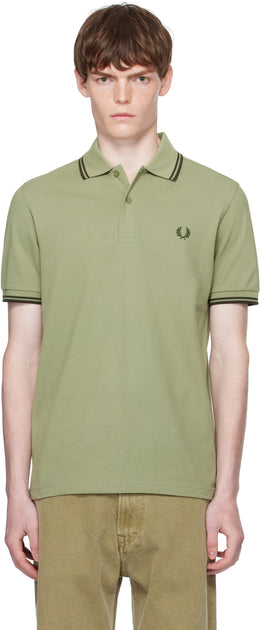 Khaki 'The Twin Tipped Fred Perry Shirt' Polo