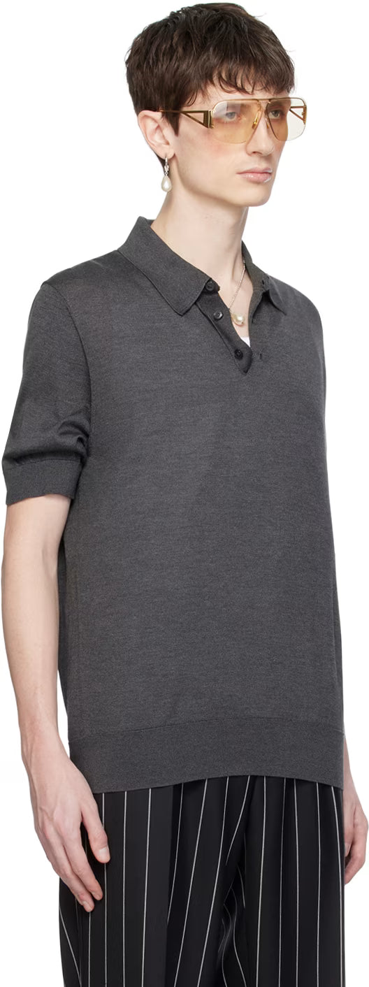 Dolce&Gabbana Gray Three-Button Polo