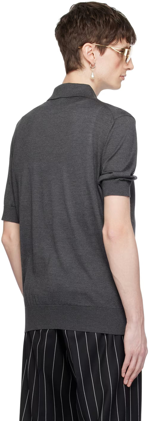 Dolce&Gabbana Gray Three-Button Polo