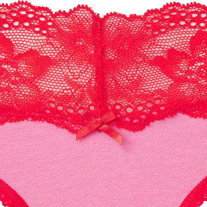 Lightweight Cotton Wide Lace Thong