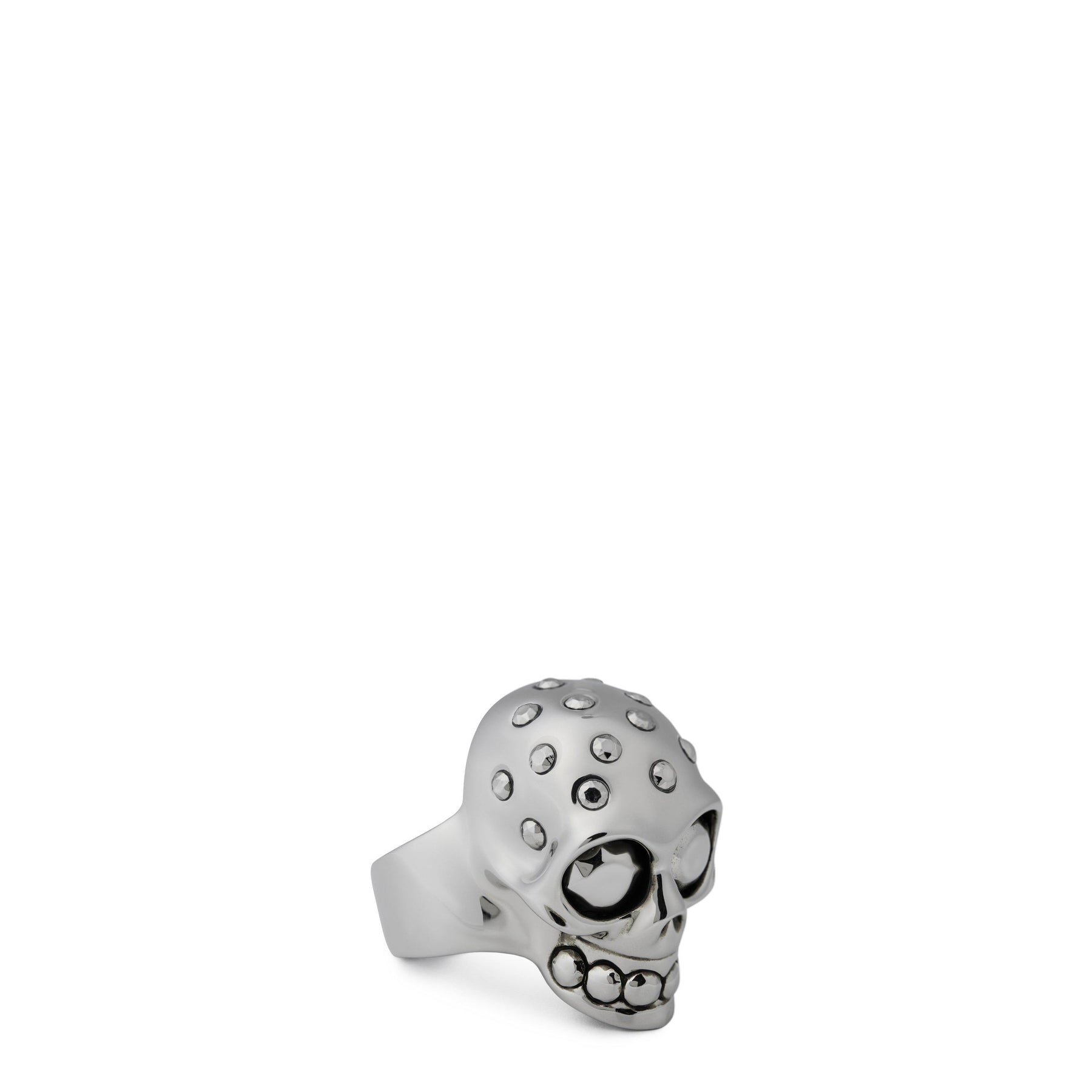 Knuckle Skull Ring In Antique Silver