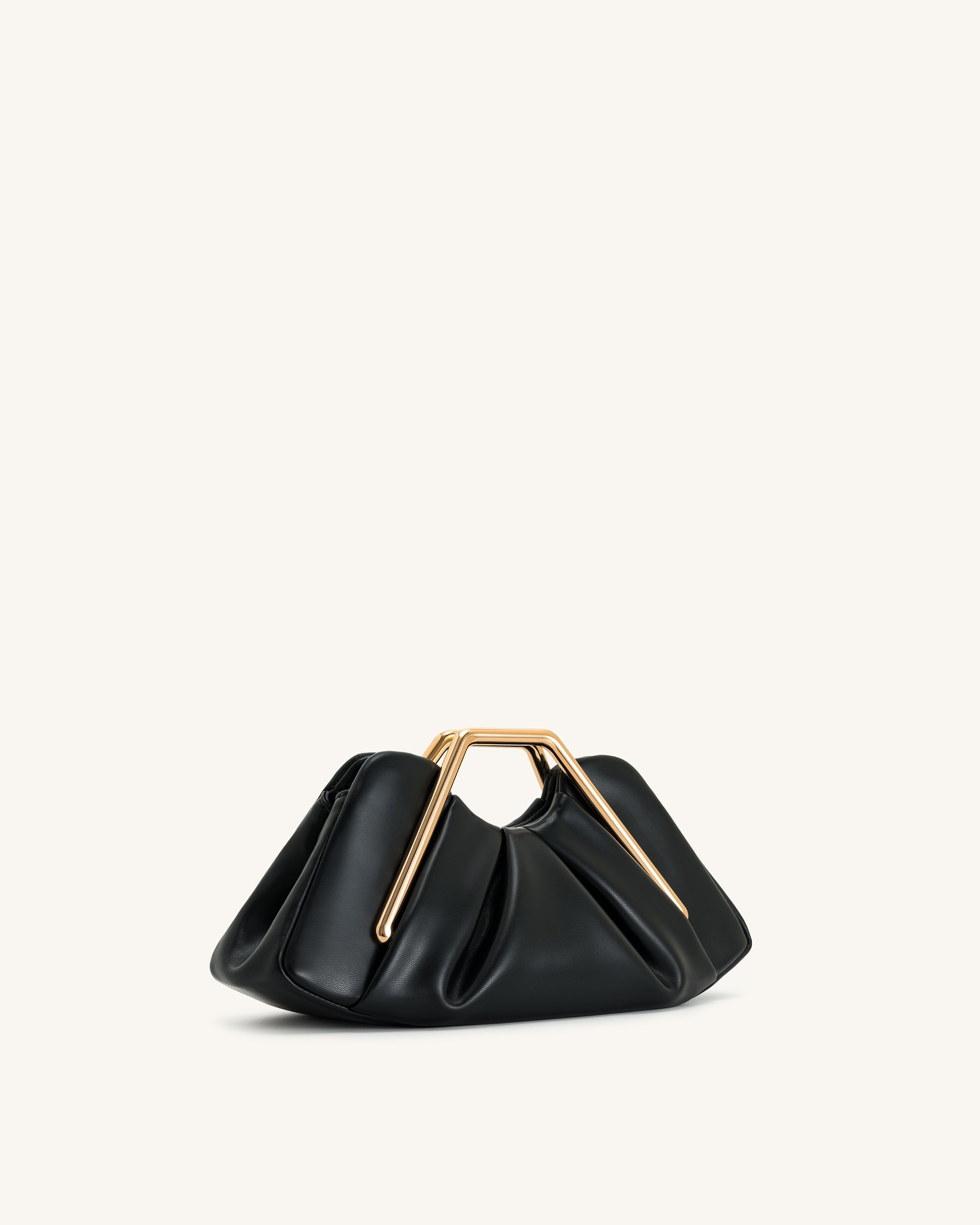 Lila Metal Frame Clutch - Ivory