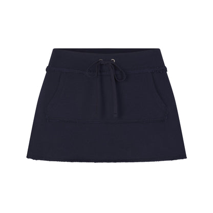 Drapey French Terry Mini Skirt