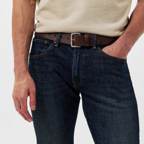 Logo Patch Leather Belt