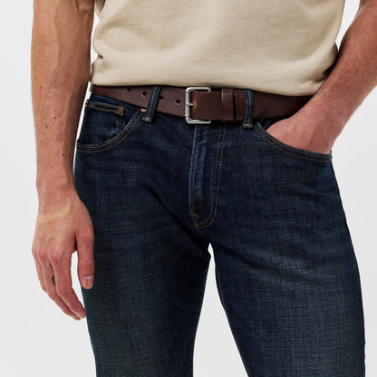 Logo Patch Leather Belt