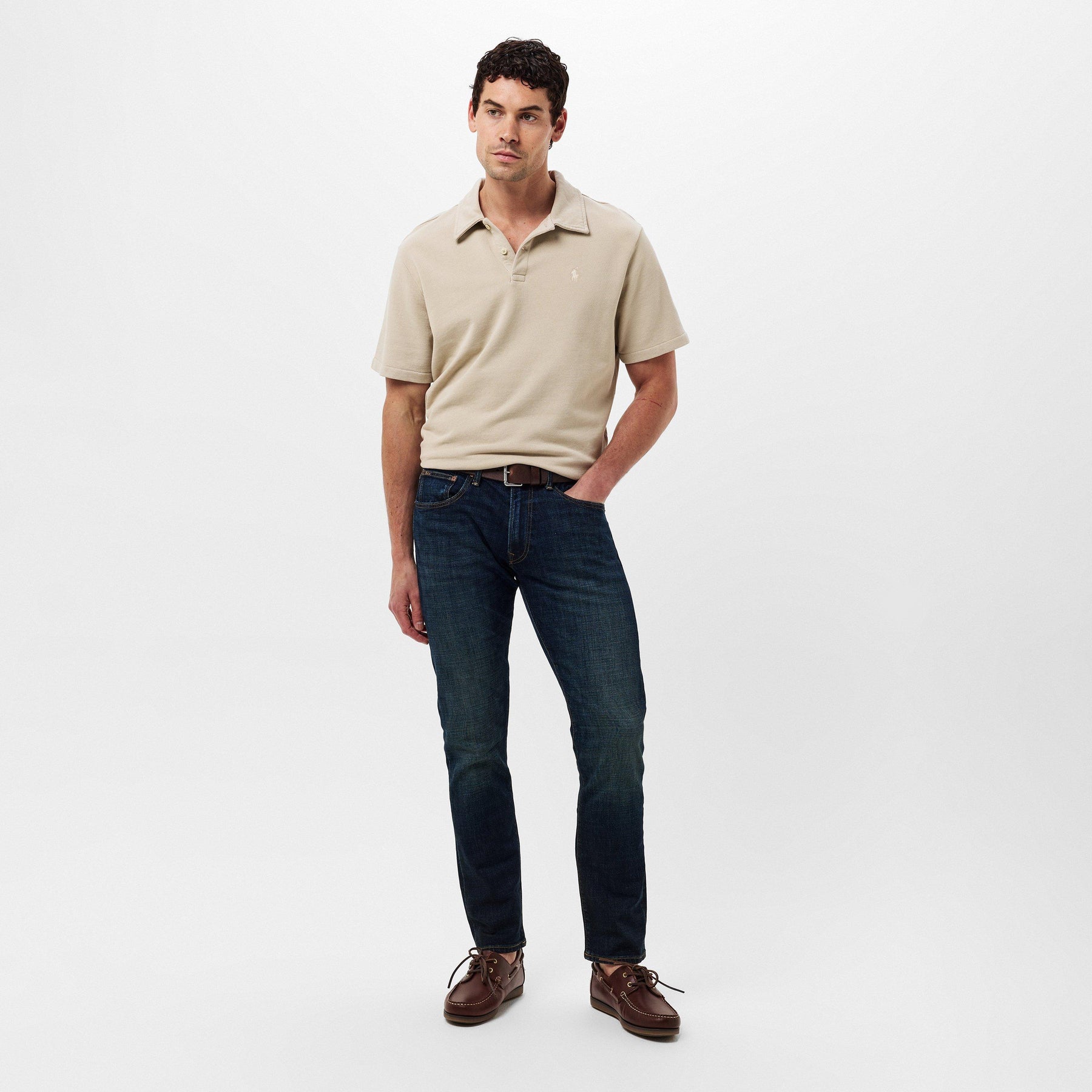 Logo Patch Leather Belt