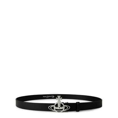 Small Line Orb Leather Buckle Belt