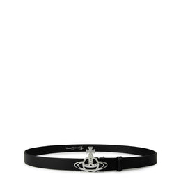 Small Line Orb Leather Buckle Belt