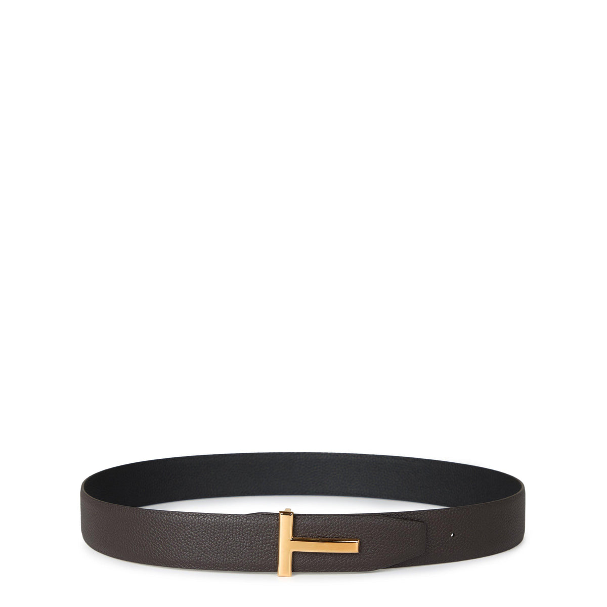 Men's Plain Leather T Reversible Belt