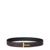Men's Plain Leather T Reversible Belt