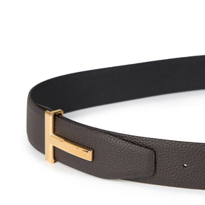 Men's Plain Leather T Reversible Belt