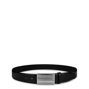 Men's Baxton Brushed Metal Plaque Belt