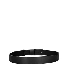 Men's Plaque Leather Belt