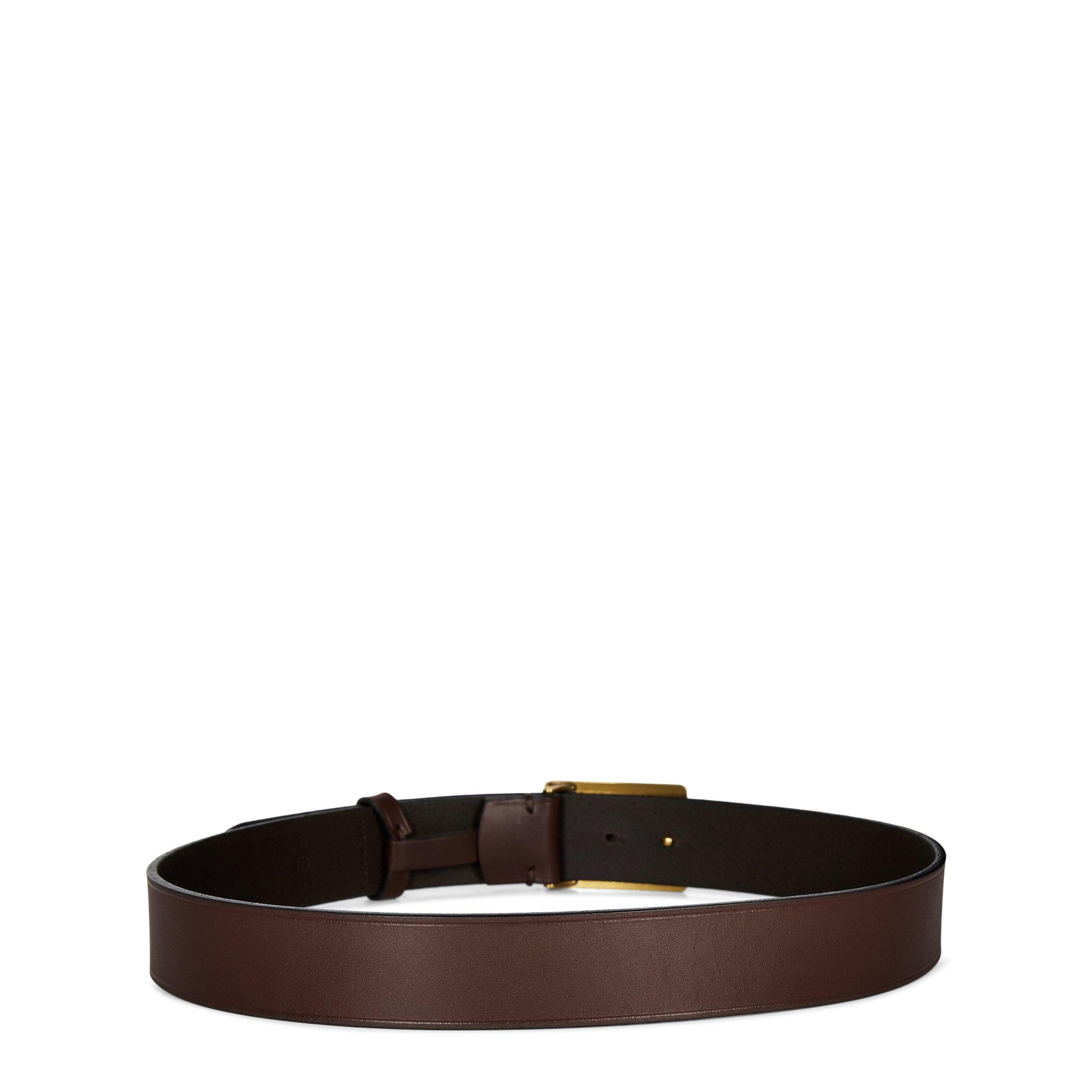 Men's Plaque Leather Belt